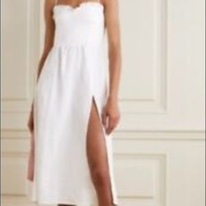 Reformation white linen dress size 2